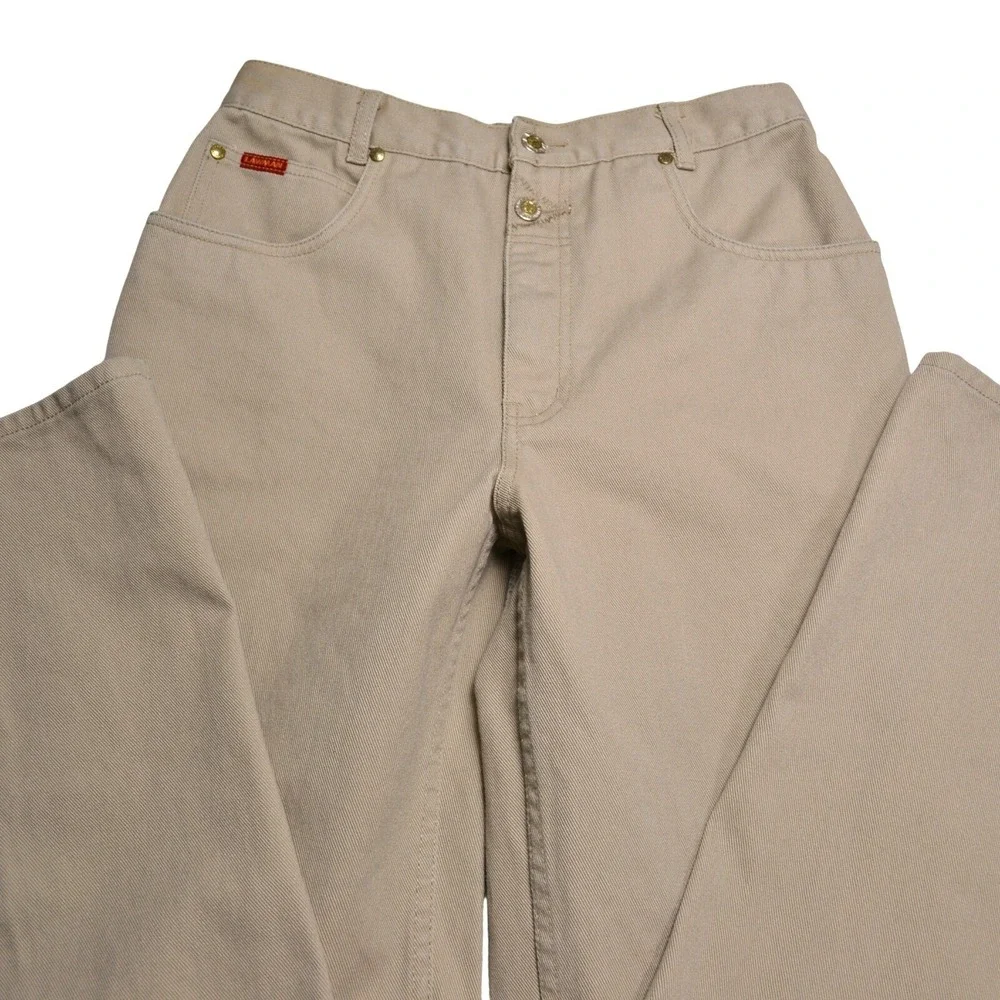 Vintage Lawman Western Slim Fit Size 13 Beige Women's Juniors Pants Jeans Button